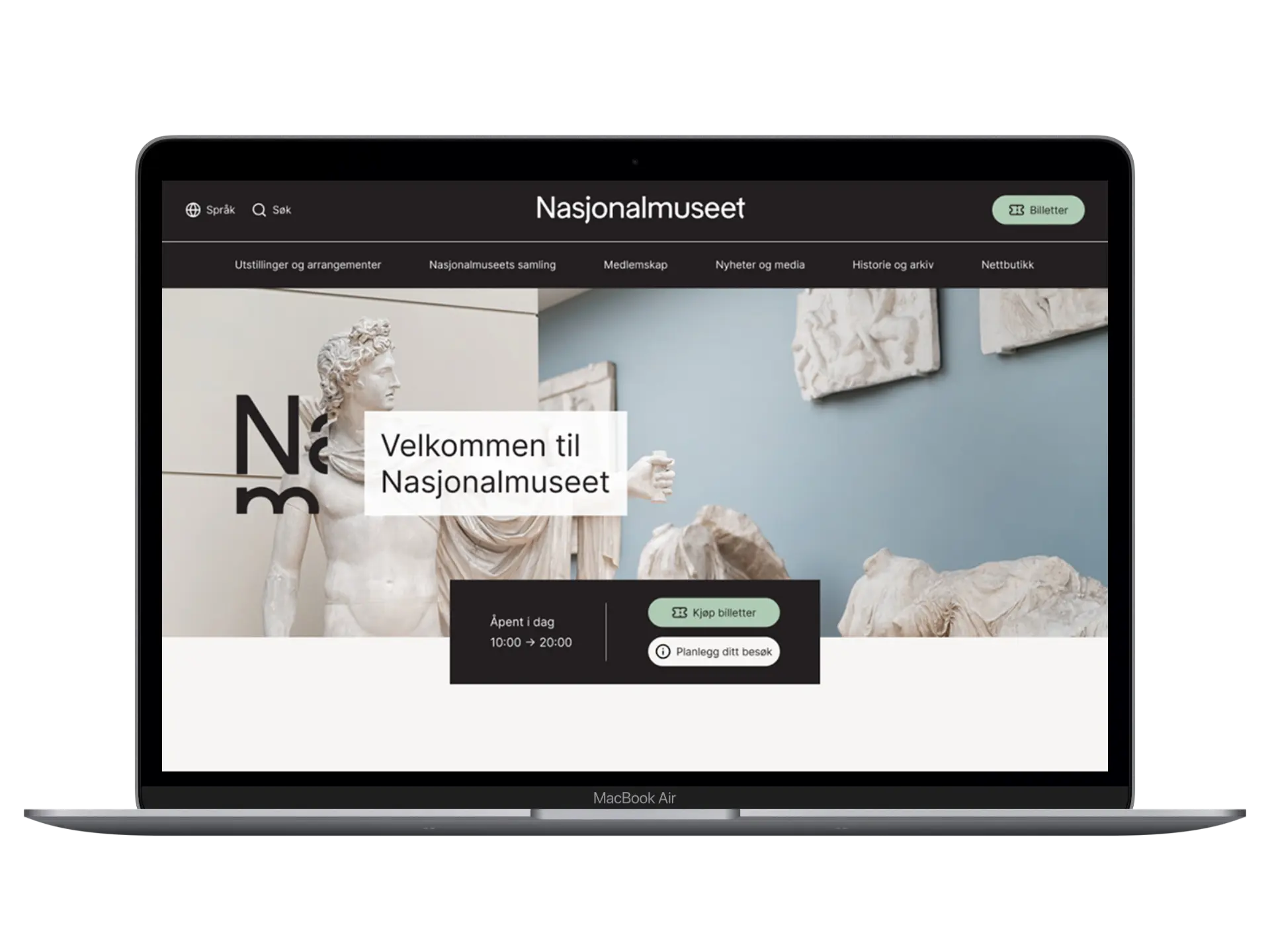 Desktop mockup of the SkyLight Hotel website